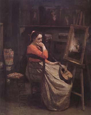 Jean Baptiste Camille  Corot L'atelier (mk11) China oil painting art